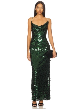 MORE TO COME WINIFRED 裙子 深绿色REVOLVE小众新款