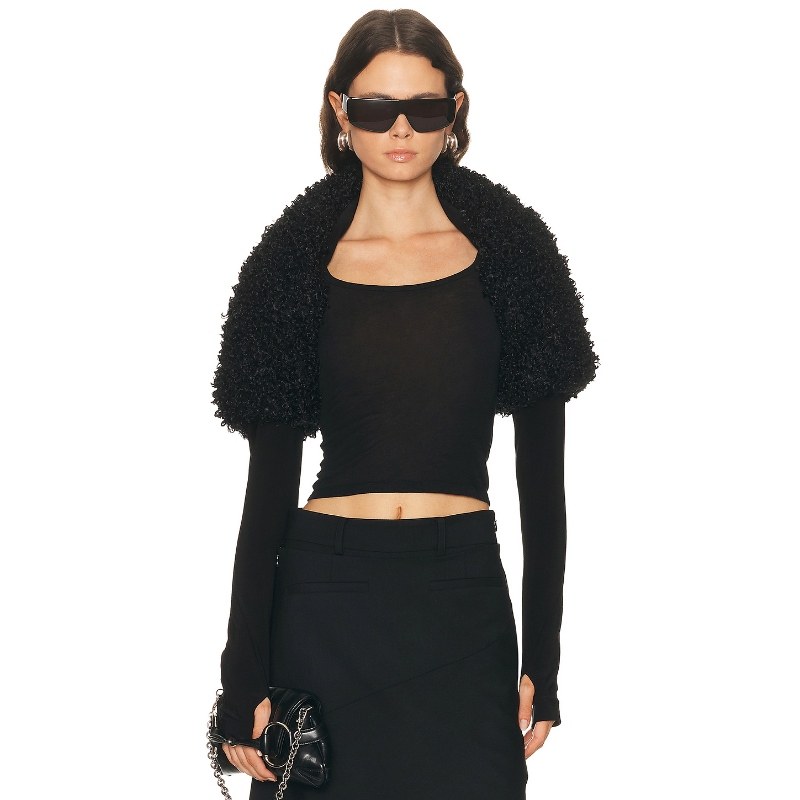 [冬季新品]Norma Kamali 轻熟风黑色拼接上衣 指套设计REVOLVE,女装/女士精品,短外套,淘宝优惠券,粉丝福利购,淘宝优惠卷