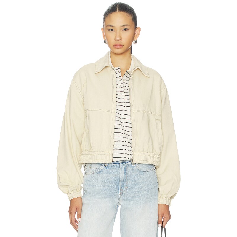 [海外直邮]Free People BIRDIE 夹克 棕黄色 运动复古风REVOLVE小