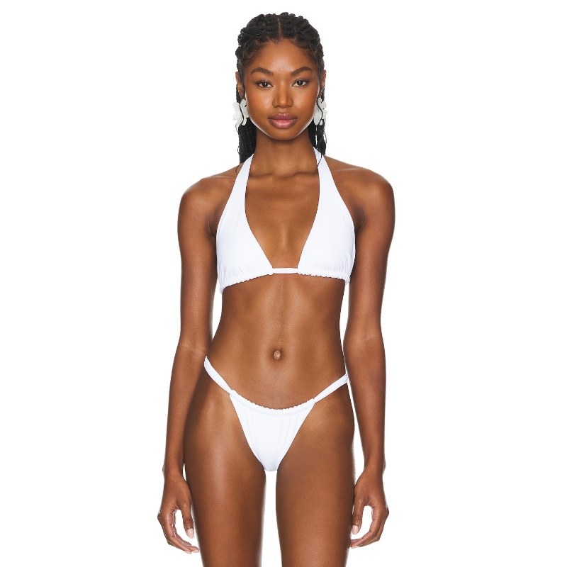 SKYLER SWIMWEAR 比基尼文胸上装 白色 y2k辣妹风REVOLVE小众新款