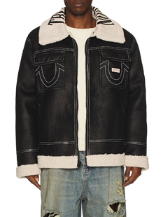 revolve小众新款 人造革夹克 Religion True