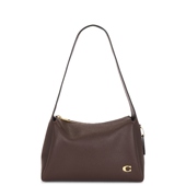 蔻驰 LOLA 麂皮单肩包 Coach 棕色复古风大容量手提包REVOLVE新款