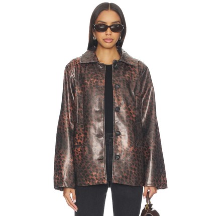 WeWoreWhat x REVOLVE Button Front Jacket 棕色 美式休闲风REVO