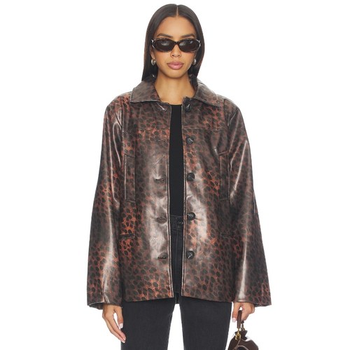 WeWoreWhat x REVOLVE Button Front Jacket 棕色 美式休闲风REVO