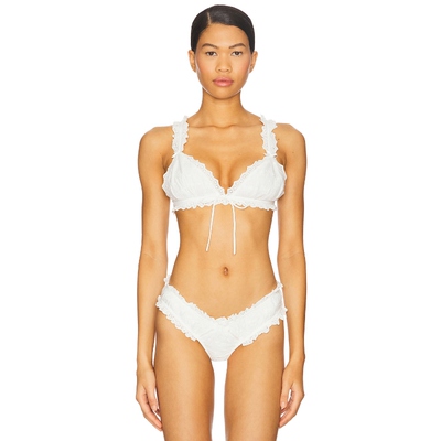 For Love & Lemons 比基尼文胸上衣 白色REVOLVE