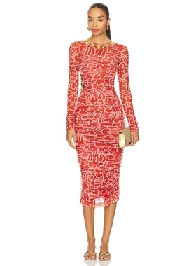 [冬季新品]Papa Don't Preach RED HOT MESS 裙子红色REVOLVE小众