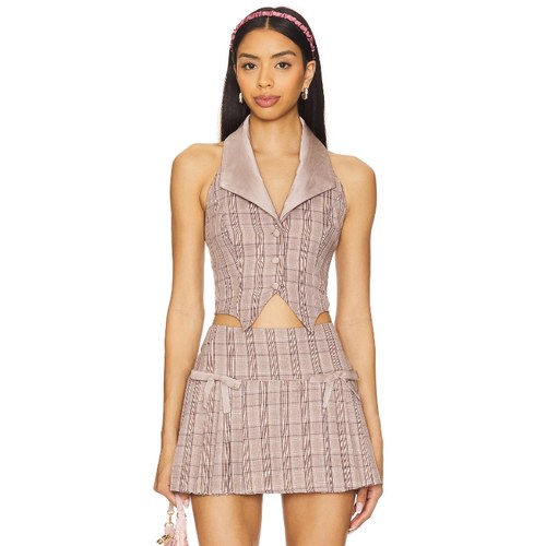 MORE TO COME DEVON 背心 灰褐色 y2k辣妹风REVOLVE小众新款