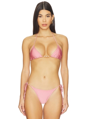 Shani Shemer GISELLE 三角形比基尼内衣 revolve小众新款 玫瑰