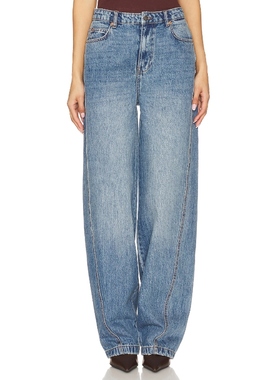 [冬季新品]SER.O.YA BRIAR 阔腿 蓝色REVOLVE小众