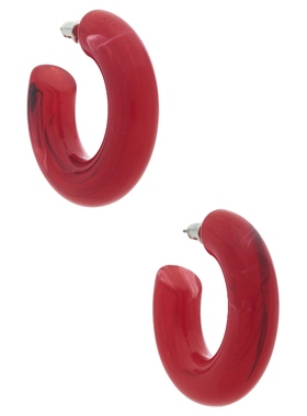 [冬季新品]Casa Clara SALMA 圆环耳饰 红色REVOLVE小众