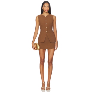 [春季新品]ASTR the Label DILONE 裙子 棕色REVOLVE小众