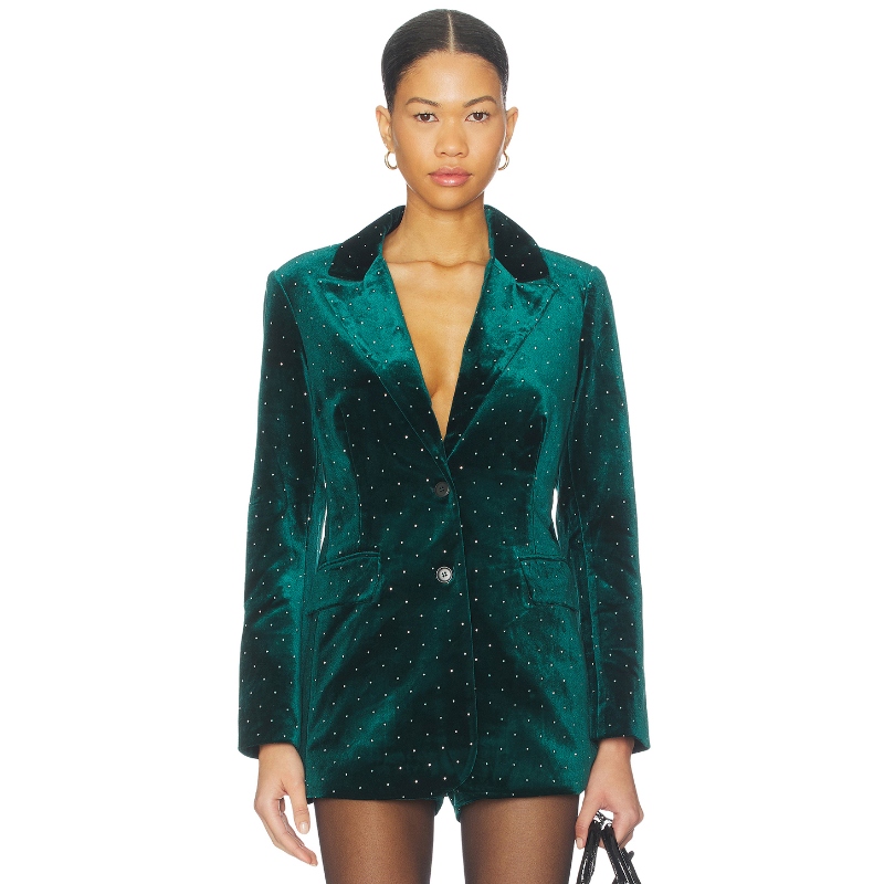 Never Fully Dressed BLAZER 外套 绿色 老钱风REVOLVE小众新款