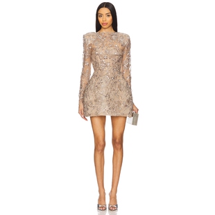 Bronx and Banco VENETIAN 连衣裙女夏 金属银色REVOLVE小众新款