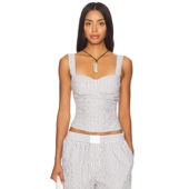 LIONESS COBAIN 紧身衣白色性感辣妹风简约上衣REVOLVE