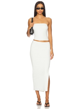 ALL THE WAYS NATALIE 半身裙套装 白色REVOLVE小众新款