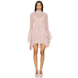 Camila 新品 Coelho NORMA 粉色REVOLVE小众 蕾丝裙子 春季