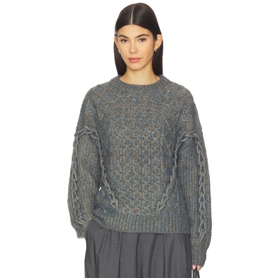 HEARTLOOM圆领宽松毛衣休闲做旧设计感上衣羊毛衫REVOLVE冬季保暖