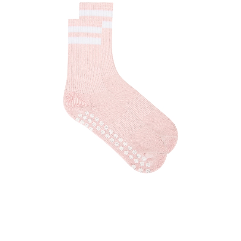 WellBeing + BeingWell STRIPED TUBE GRIP SOCK 短袜 粉色REVOLV