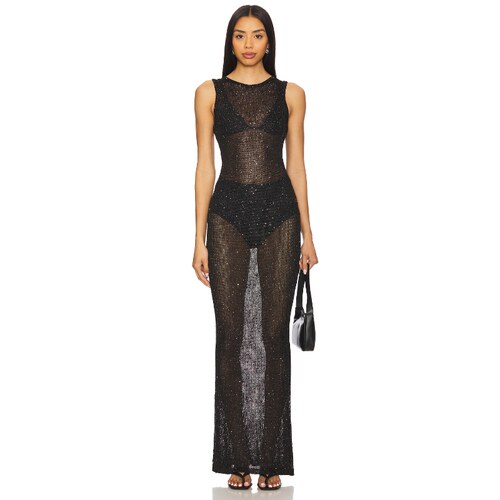 [夏季新品]superdown ALIX 针织连衣裙黑色美式性感REVOLVE
