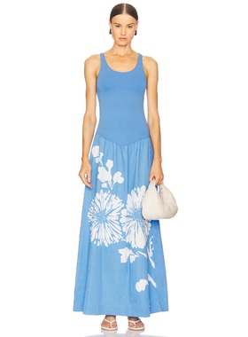 SWF DRESS 长裙 蓝色REVOLVE小众新款