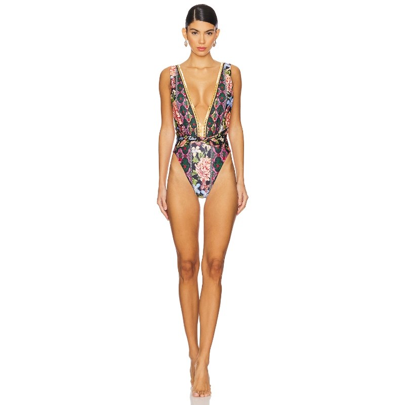 Agua Bendita ELLIS 一件式泳装 黑色REVOLVE小众新款