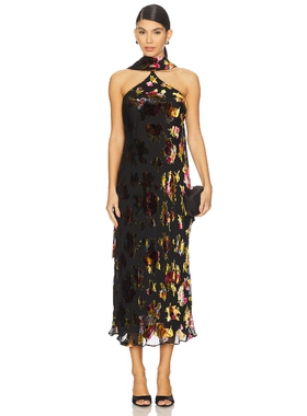 RIXO HAYLEY 长裙 黑色REVOLVE小众新款