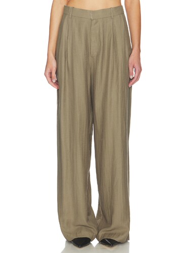 Mother of All HEDI MID WAIST TAILORED LINEN 长裤 revolve小众