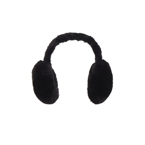 Hat Attack FAUX FUR 御寒耳罩 黑色REVOLVE小众新款