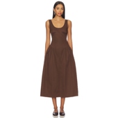 LIONESS裙子深咖色优雅风背心式 收腰大摆中长裙REVOLVE