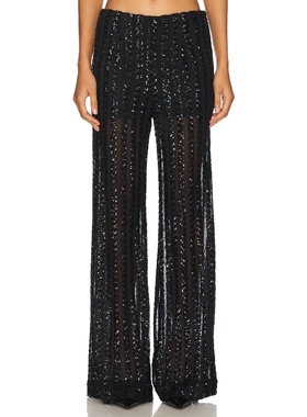 SANS FAFF 亮片长裤 黑色 美式休闲风REVOLVE小众新款