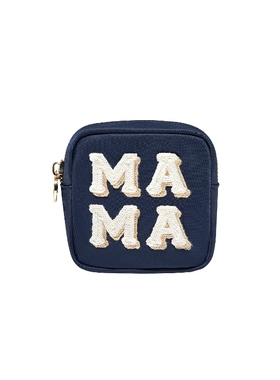 Stoney Clover Lane mama Embroidered Mini Pouch 藏青色REVOLVE