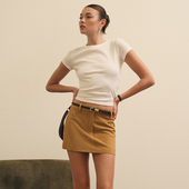 Costa T恤 SUPIMA Enza BABY 短款 白色REVOLVE小众新款