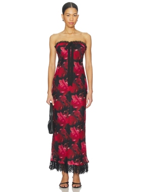 For Love & Lemons DARK ROMANCE 裙子 红色，黑色REVOLVE小众新