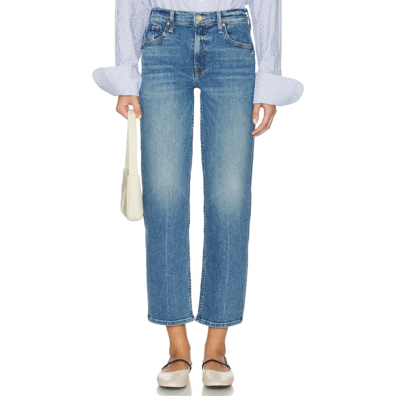 MOTHER NEWBIE 直筒长裤 蓝色 美式复古风REVOLVE小众新款