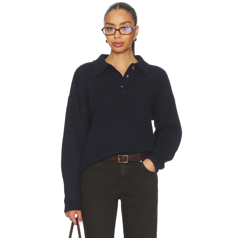 Line & Dot HART POLO针织毛衣 藏青色REVOLVE小众新款