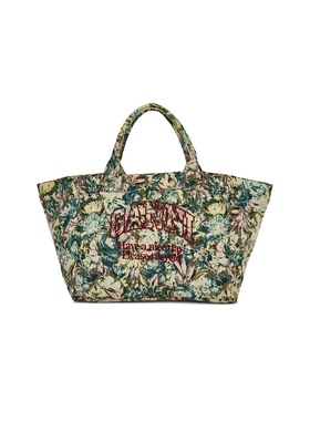 Ganni REVERSIBLE SHOPPER XXL PRINT 手提包 绿色 小众设计师品R