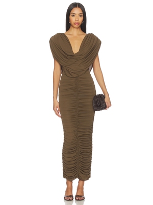 Ronny Kobo PARISH 裙子 revolve小众新款 橄榄色