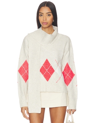 Sanctuary 毛衣 revolve小众新款 Light grey, Coral