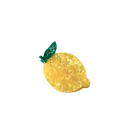 Solar Eclipse HAND-PAINTED LEMON FRUIT CLAW HAIR CLIP 手绘柠