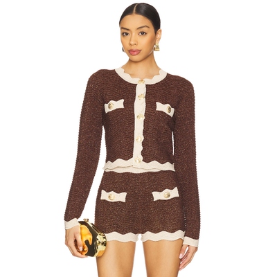 [春季新品]retrofete 针织夹克 棕色 美式休闲风REVOLVE小众