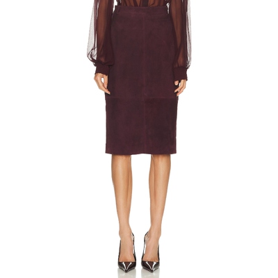 [春季新品]retrofete MARCELLA 半身裙 酒红色REVOLVE小众