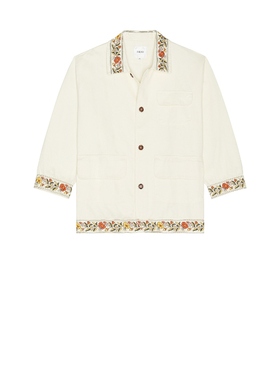 Found KANTHA FLORAL 工装夹克 奶油色REVOLVE小众新款