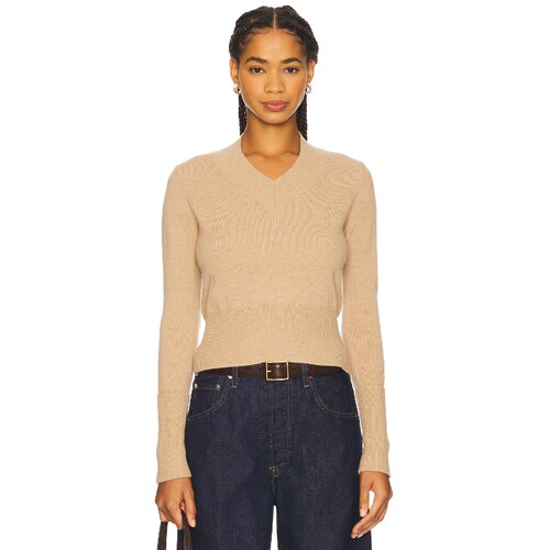 [春季新品]Autumn Cashmere V领款棕色辣妹风长袖上衣REVOLVE小众