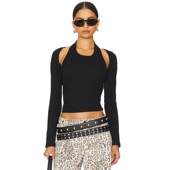 Sculpted Long Sleeve LIONESS Tank 黑色性感辣妹风上衣REVOLVE