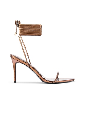 FEMME LA 3.0 BARELY THERE 高跟 金属棕色REVOLVE小众新款