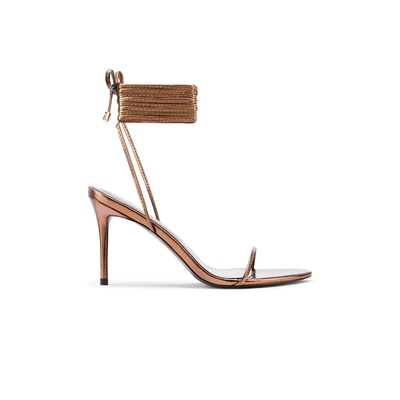 FEMME LA 3.0 BARELY THERE 高跟 金属棕色REVOLVE小众新款