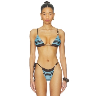 蓝色REVOLVE小众新款 比基尼文胸上装 RIOJA SIR.