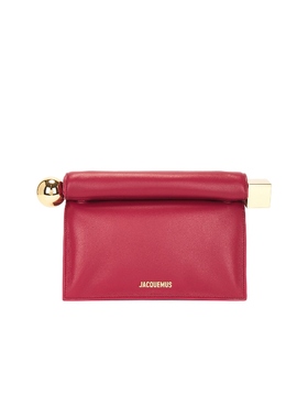 JACQUEMUS LA POCHETTE ROND CARRE 包袋 红色REVOLVE小众新款