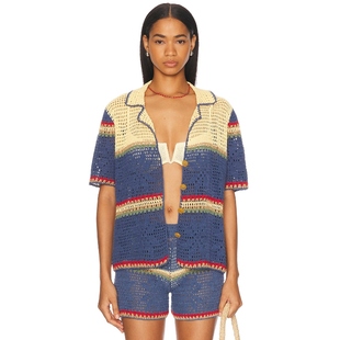 NOVA Remains 衬衫 Yellow y2k辣妹风REVOLVE小众 All Blue That