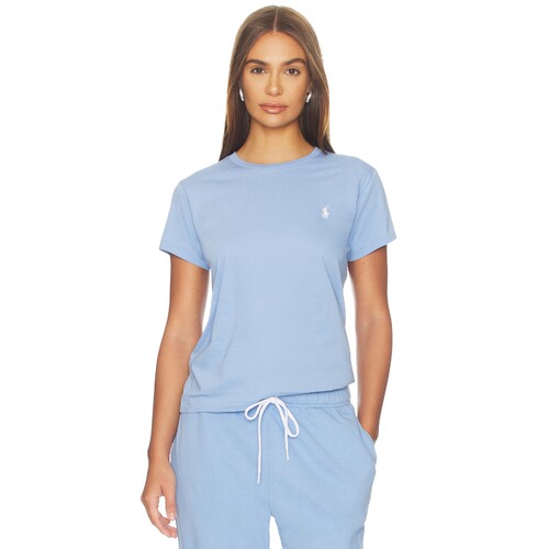 Polo Ralph Lauren浅蓝上衣圆领通勤风秋冬新品短袖T恤REVOLVE